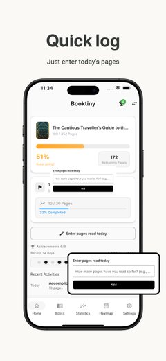 Booktiny: Reading Tracker Screenshot 1